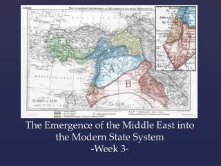 The Emergence of the Middle East into the Modern State System - Week 3-