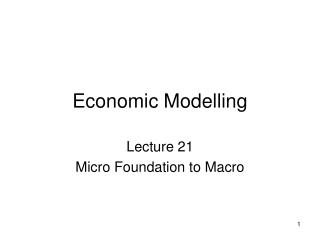 Economic Modelling