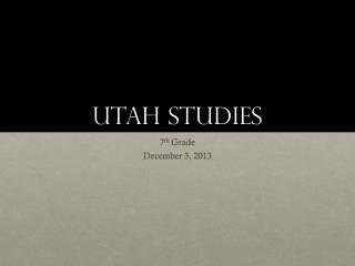 Utah Studies