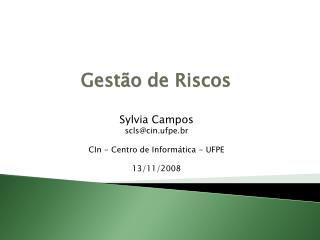 Gestão de Riscos