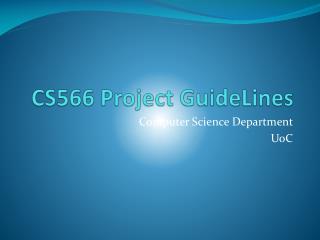 CS566 Project GuideLines
