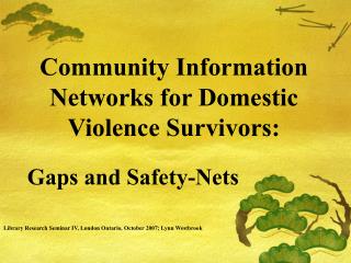 Community Information Networks for Domestic Violence Survivors: