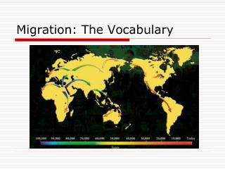 Migration: The Vocabulary