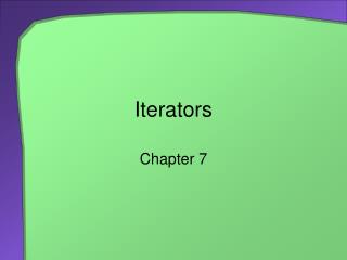 Iterators