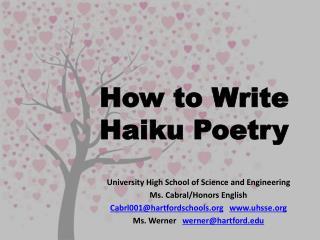 How to Write Haiku Poetry
