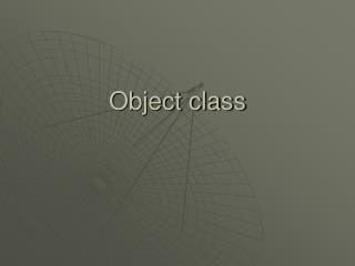 Object class