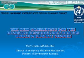 THE NEW CHALLENGES FOR THE DISASTER RESPONSE MECHANISM UNDER A CLIMATE CHANGE