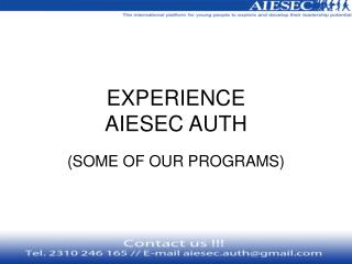 EXPERIENCE AIESEC AUTH