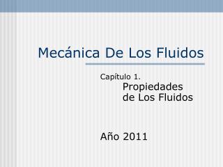 Mecánica De Los Fluidos