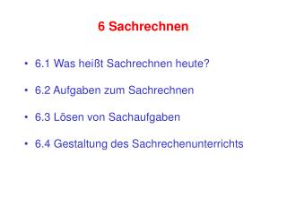6 Sachrechnen