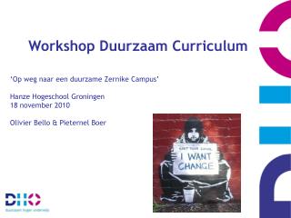 Workshop Duurzaam Curriculum