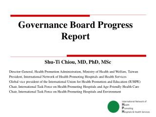 Governance Board Progress Report
