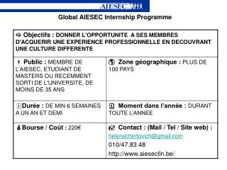 Global AIESEC Internship Programme