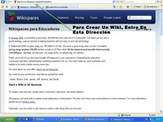 Para Crear Un Wiki, E ntro En Esta Dirección