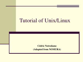 Tutorial of Unix/Linux