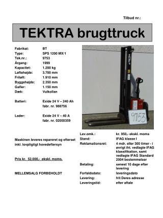 TEKTRA brugttruck