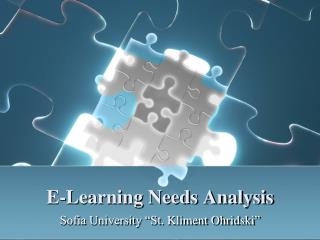 E-Learning Needs Analysis