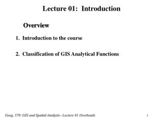 1. Introduction to the course