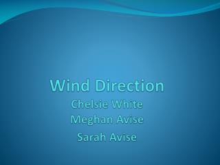 Wind Direction Chelsie White Meghan Avise Sarah Avise