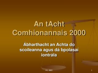 An tAcht Comhionannais 2000