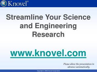 Streamline Your Science and Engineering Research knovel