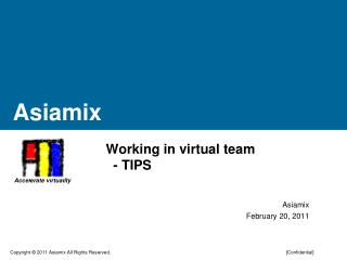 Working in virtual team - TIPS