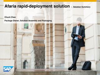 Afaria rapid-deployment solution – Solution Summary