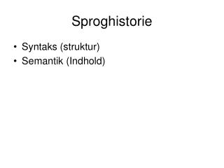 Sproghistorie