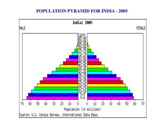 POPULATION PYRAMID FOR INDIA - 2005