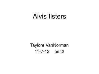 Aivis Ilsters