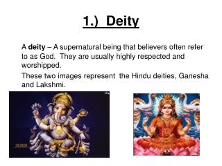 1.) Deity