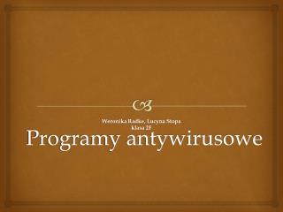 Programy antywirusowe