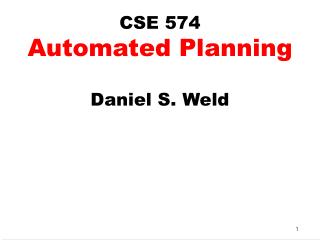 CSE 574 Automated Planning