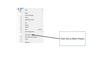 Chọn Set as Main Project