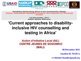'Current approaches to disability-inclusive HIV counselling and testing in Africa'