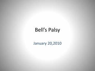 Bell’s Palsy