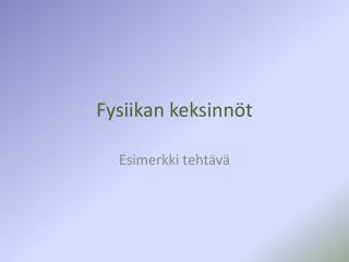 Fysiikan keksinnöt