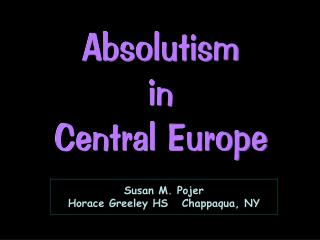Absolutism in Central Europe