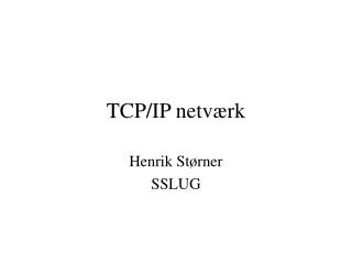 TCP/IP netværk