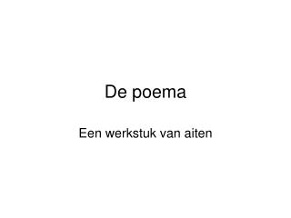 De poema