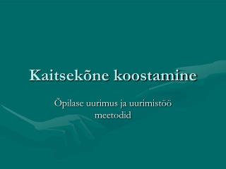 Kaitsekõne koostamine