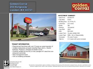 Golden Corral 204 Kingsway London, KY 40741