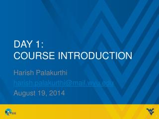 Day 1: Course Introduction