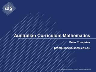Australian Curriculum Mathematics