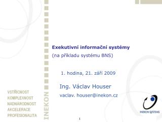 Exekutivní informační systémy (na příkladu systému BNS)