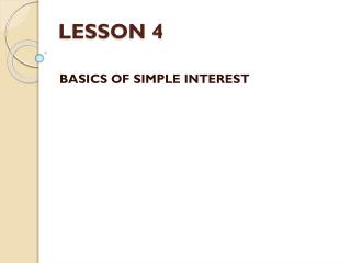 LESSON 4