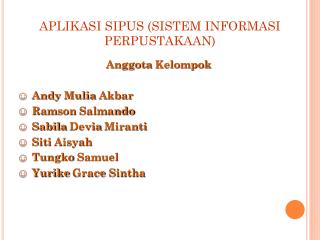 APLIKASI SIPUS (SISTEM INFORMASI PERPUSTAKAAN)