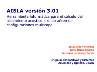 AISLA versión 3.01