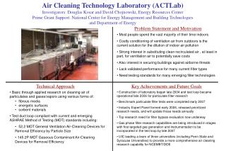 Air Cleaning Technology Laboratory (ACTLab)