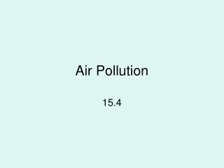 Air Pollution